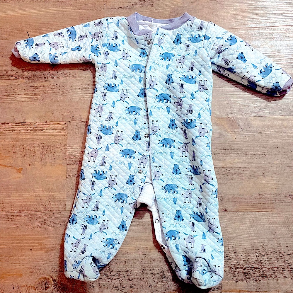 Chick Pea Winter Footie Onesie with Snaps NEW